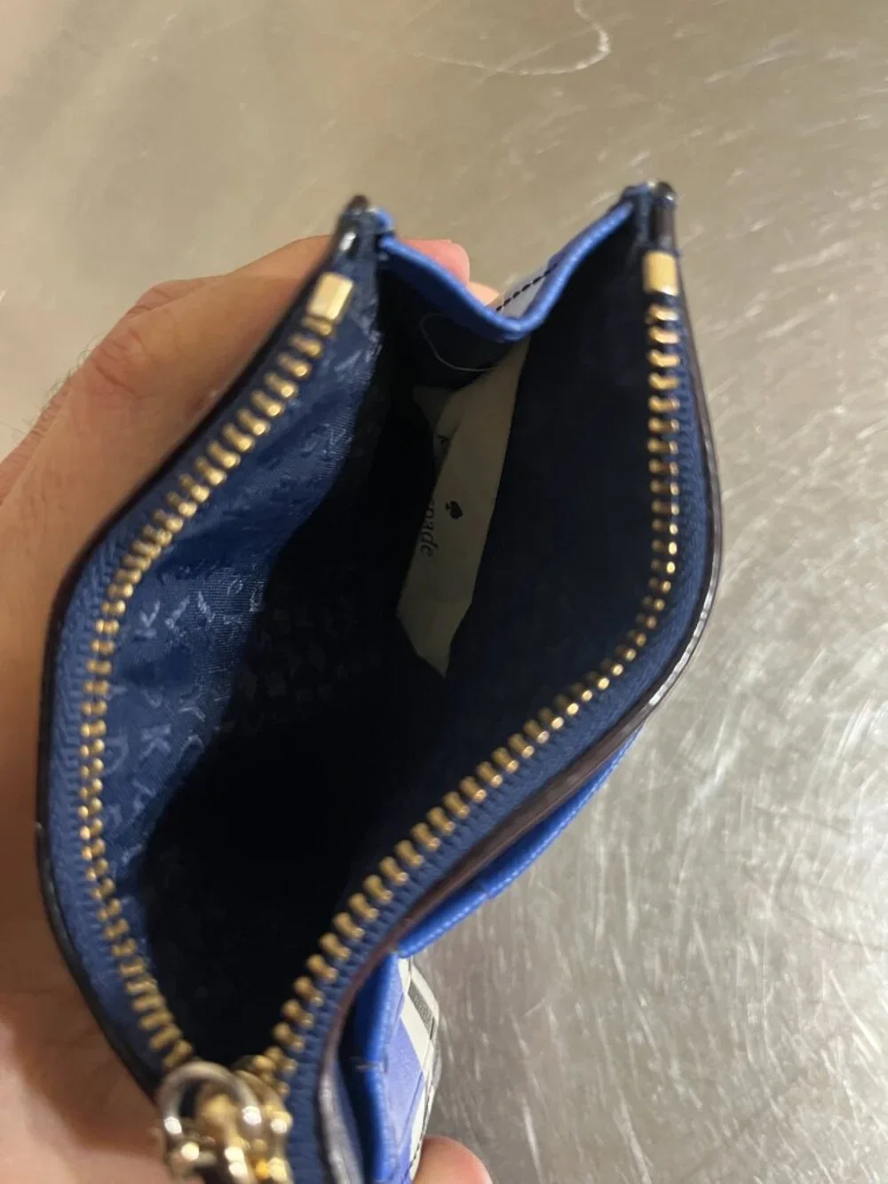 KATE SPADE Laurel Way Multi-Stripe Saffiano Zip Coin Purse Wristlet